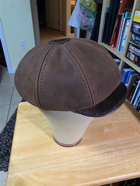 Leather Newsboy Hat - Etsy