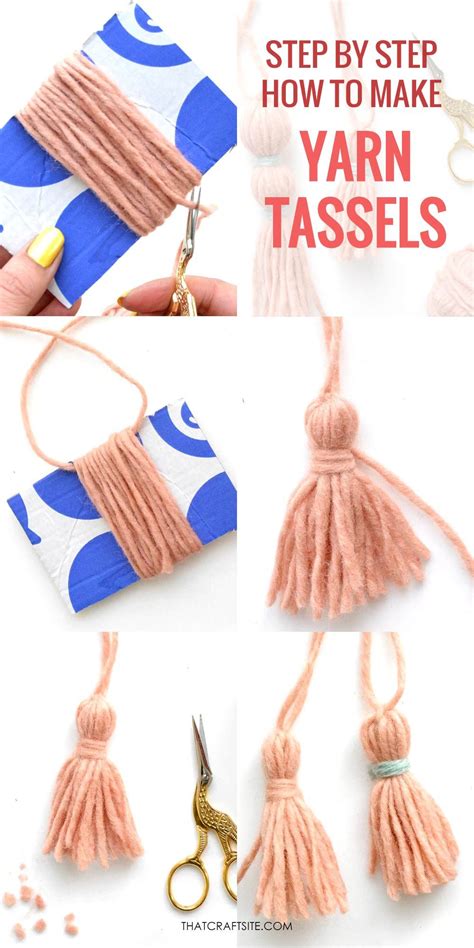 How to Make Easy DIY Yarn Tassels in 5 Minutes! | Yarn diy, Diy yarn crafts, Easy yarn crafts