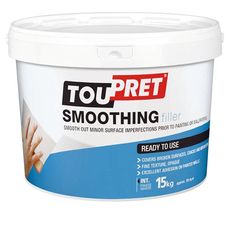 Toupret Fine finish Ready mixed Smoothover finishing plaster 15kg | Departments | DIY at B&Q