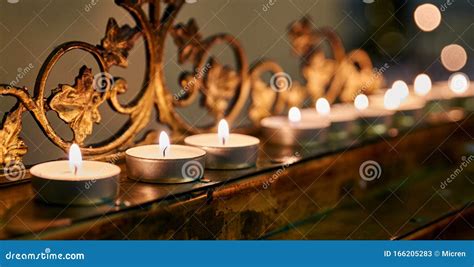 Candles in the Catholic Church. Stock Image - Image of piety, christianity: 166205283