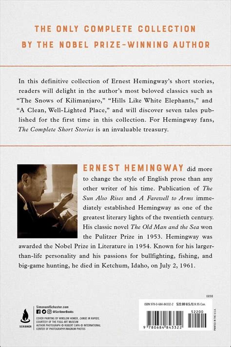 The Complete Short Stories Of Ernest Hemingway | Book by Ernest Hemingway | Official Publisher ...