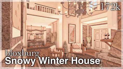 Bloxburg - Snowy Winter House Speedbuild (interior + full tour) - YouTube