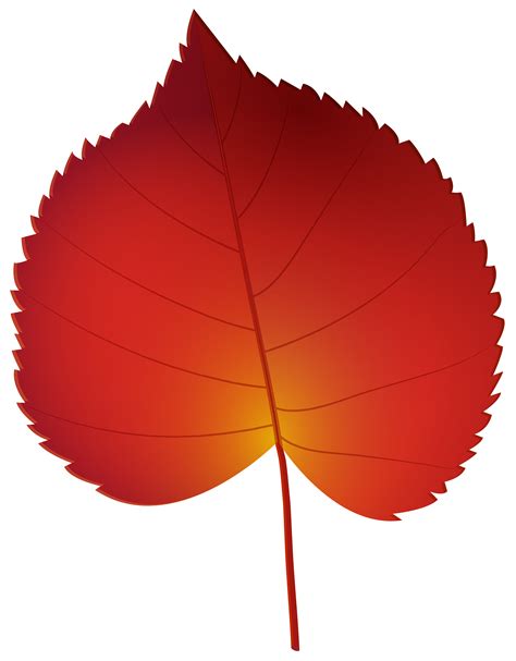 Red Fall Leaf Clip Art