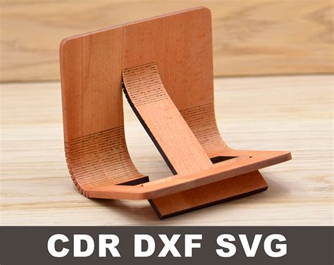 SVG File for Laser Cut Phone Stand for Desk Dxf Phone Stand - Etsy