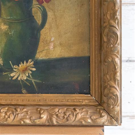 POPPY AND DAISY OIL PAINTING IN GILT FRAME – Goose Home and Garden