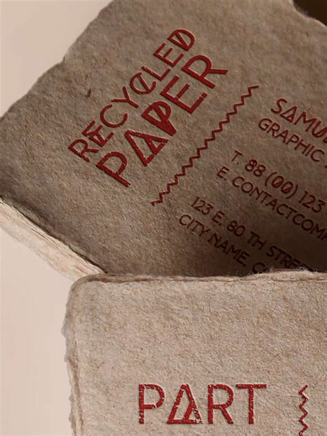 Recycled Paper Business Card - Become A Fan