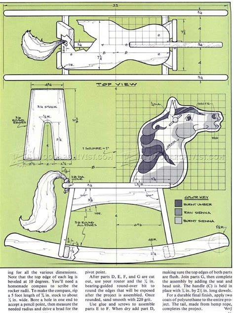 Wooden Rocking Horse Plans • WoodArchivist