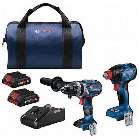 BOSCH, 18 V Volt, 2 Tools, Cordless Tool Combo Kit - 799V43|GXL18V-227B25 - Grainger