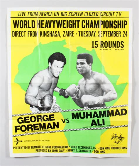 Muhammad Ali vs. George Foreman Fight Poster Oversized | Memorabilia Expert