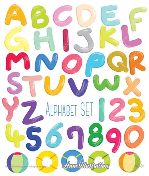 Alphabet Clipart, Letters Clipart, Bubble Alphabet, Digital Clipart, Vector, Instant Download ...