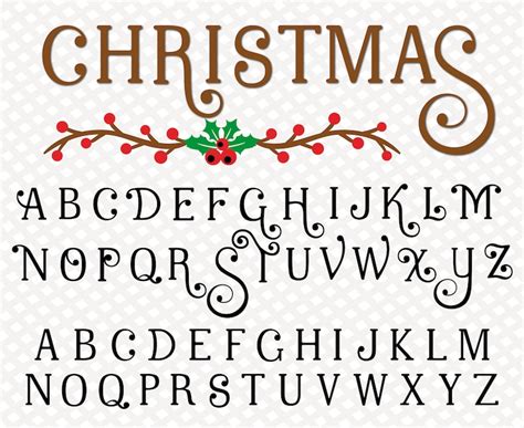 Christmas Script Christmas Font Christmas Monogram Font - Etsy