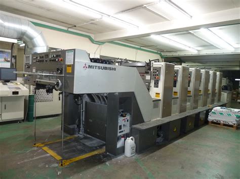 Six colour used offset printing machines MITSUBISHI 1H-6 OFFSET PRESS