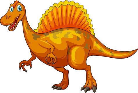 A Spinosaurus dinosaur cartoon character 2288168 Vector Art at Vecteezy