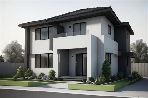 Premium Photo | A 3d rendering of a modern house