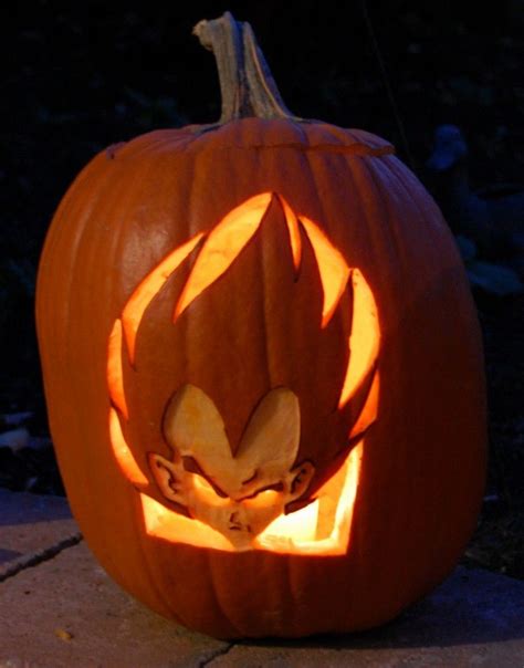 Vegeta Pumpkin Stencil