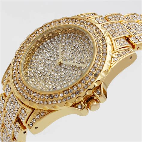 Luxury Brand Lady Gold Watches Women Full Stainless Steel Wristwatches Magic Women Bracelet ...