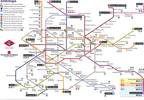 Metro Map In Madrid Spain