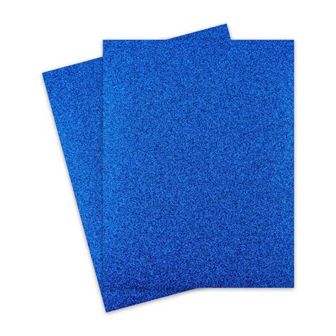 Glitter Paper - BLUE Glitter (1-Sided) 8.5X11 Letter Size - 10 PK