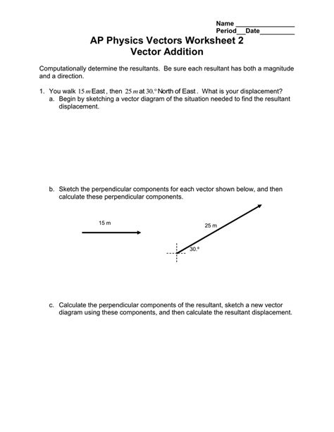 Vector Worksheet Physics Answers – Zip Worksheet