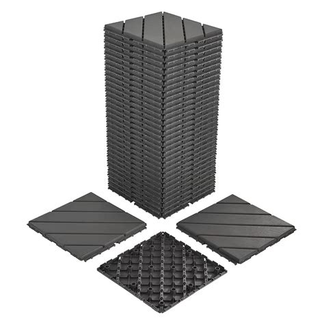 36 sq. ft Plastic Interlocking Deck Tiles,36 Pack Patio Deck Tiles,12"x12" Waterproof Outdoor ...