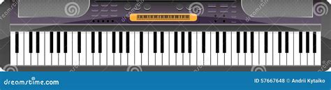 Music synthesizer stock illustration. Illustration of musical - 57667648