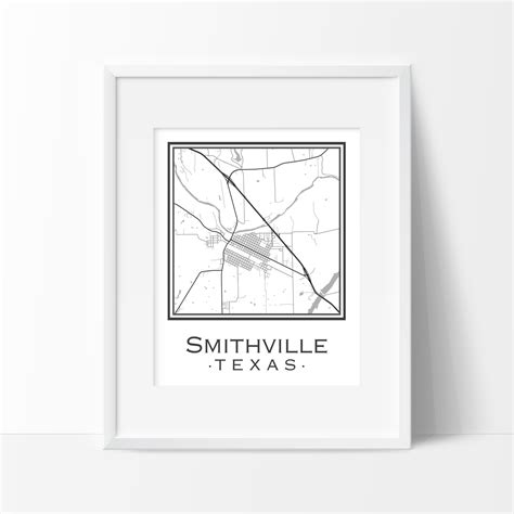 Smithville Texas Map digital Download - Etsy