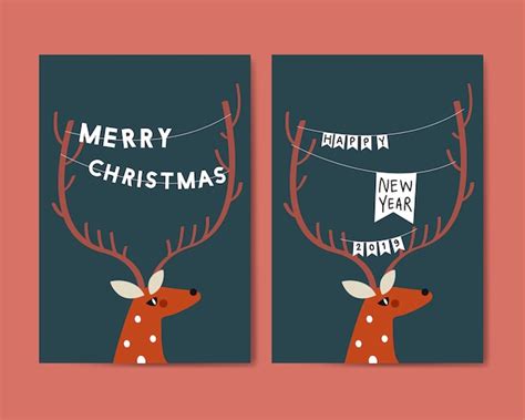 Free Vector | Merry christmas postcard design vector