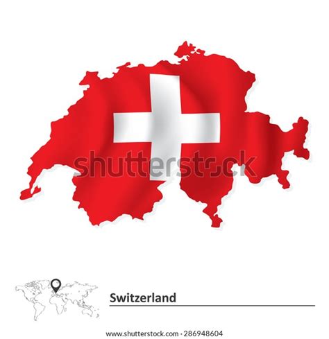 Map Switzerland Flag Vector Illustration Stock Vector (Royalty Free) 286948604