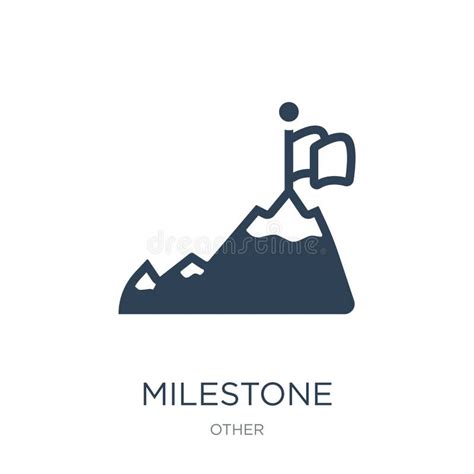 Milestone Icon Vector Sign And Symbol Isolated On White Background, Milestone Logo Concept Stock ...