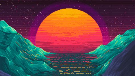 Pixel Art Landscape Wallpaper