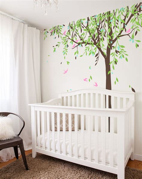 Large Baby Nursery Willow Tree Vinyl Wall Decal NT017 - Etsy | Baby room decals, Baby room decor ...