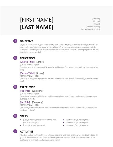 Free resume download templates microsoft word - dasalfa