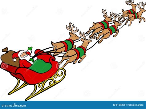 Santa Claus & Reindeer Sleigh Royalty Free Stock Photo - Image: 6139395