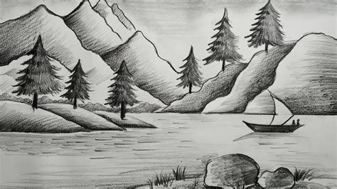 Pencil Drawing Scenery