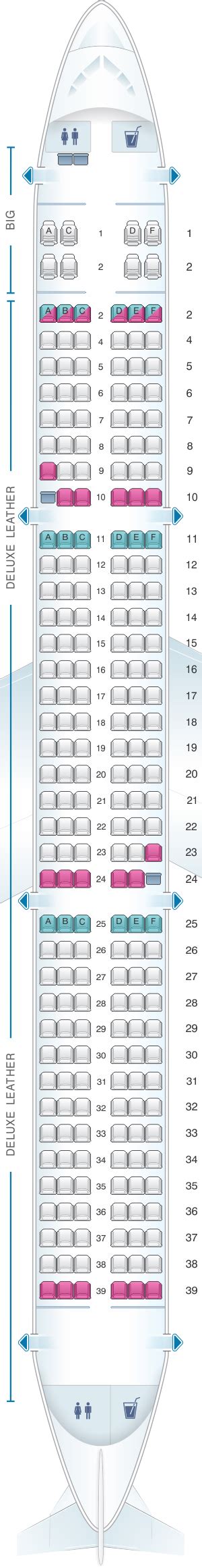 Seat Map Spirit Airlines Airbus A321 228PAX | SeatMaestro