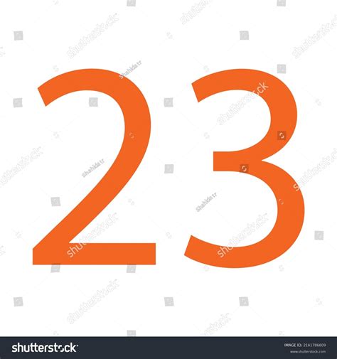 Number 23 Simple Clip Art Vector Stock Vector (Royalty Free) 2161786609 | Shutterstock