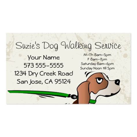 Dog Walking Business Cards, Dog Walking Business Card Designs