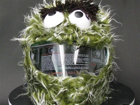 Oscar the Grouch motorcycle helmet. Cool Bike Helmets, Biker Gear, Motorcycle Helmets ...