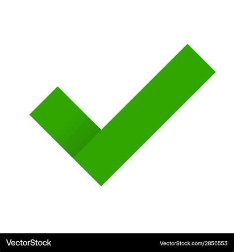 Green check mark Royalty Free Vector Image - VectorStock