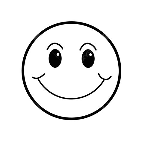 Happy Face Smiley Black And White Clipart