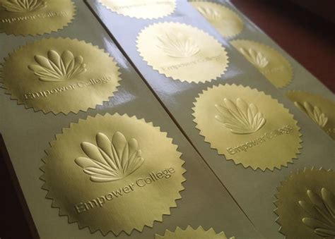 Custom Embossed Label Printing Online - TheStickerPrinting