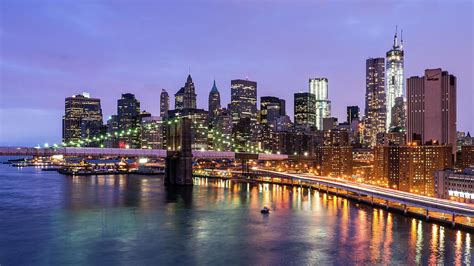 Night View From Manhattan Bridge by Michael Lee