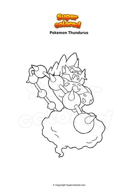 Coloring page Pokemon Thundurus - Supercolored.com