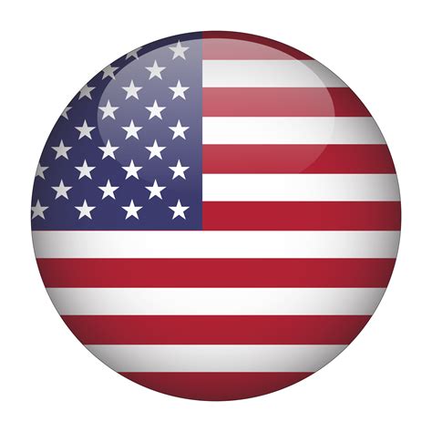 United States 3D Rounded Flag with Transparent Background 15272027 PNG