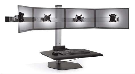 Quad Monitor Stand | Innovative Winston | Ergonomic Workstation WNST-4-FS