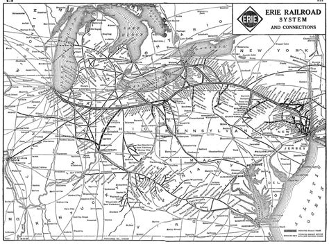 Erie Railroad System Map