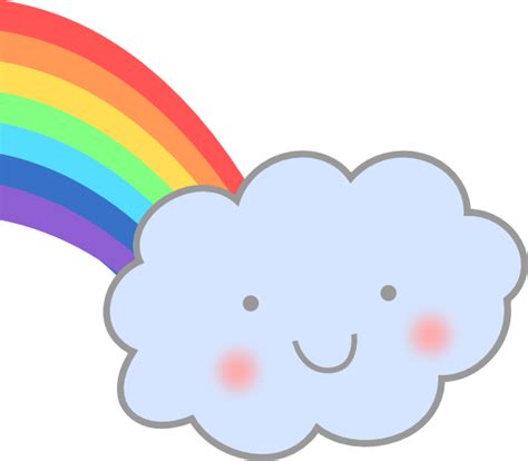 Cute Cloud With Rainbow Clip Art at Clker.com - vector clip art online, royalty free & public domain