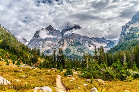 Hiking Trail In The Cascade Canyon Stock Photo | Royalty-Free | FreeImages