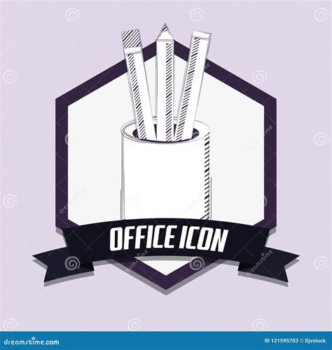 Office icon design stock vector. Illustration of workplace - 121595703