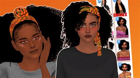 Sims 4 Afro hair haul💛(cc links) - YouTube